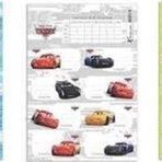 Cars Ders Programli Okul Etiketi (3'Lü Poset) 220130