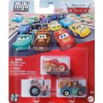 Cars Disney Pixar Cars - Üçlü Mini Racers - Tractor & Muddy Lightning McQueen & Mater