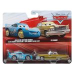 Cars Disney Pixar Pack 2 adet metal araba, 1:55 – Die-Cast Bling Bling Lightning McQueen & Tex Dinoco