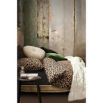 Çarşafı Lastikli Tek Kişilik Çift Taraflı Nevresim Takımı - 160 x 220 cm - Kahverengi - Krem - Siyah