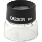 Carson 10X Büyüteç 2 inç x 2 inç x 1,9 inç Parlak Görüntüleme İçin Şeffaf Akrilik Taban