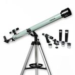 Carson Stara 60AZ Refraktör Teleskop, 675 kata kadar çocuklar ve yetişkinler için, 3 mercekli teleskop aksesuarları, Tripod, Barlow Lens, Dik Lens, Ay Filtresi, Finderscope (SR-100)