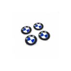 CARSPEC Bmw Alüminyum Yapıştırma Jant Göbeği Mavi Beyaz 4'lü 55mm