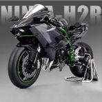 Carstore Kawasaki Ninja H2R 1:9 Siyah Plastik Oyuncak Motosiklet – 1 Yaş ve Üzeri Çocuklar İçin Dayanıklı Model