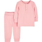 Carter's Carters Kız Bebek Pantolon Purelysoft 2'li Set - Pembe - 1 Ay