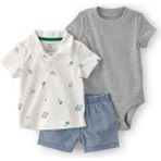 Carter's Erkek Bebek 3'lü Tişört Şort Takım Gri 1U533910 - 18 Ay