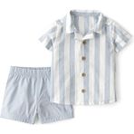 Carter's Erkek Bebek Gömlek Şort Takım Açık Mavi 1U546710 - 3 Ay