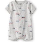 Carter's Erkek Bebek Kısa Tulum 3 Ay-24 Ay Çok Renkli - 18 Ay