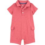 Carter's Erkek Bebek Kısa Tulum - Kırmızı - 9 Ay