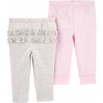 Carter's Kız Bebek Pantolon Set 2'li Paket - Yenidoğan - Klasik - Çok Renkli