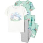 Carter's Küçük Kız Çocuk Çocuk Pijama Set 4'lü Paket - Çok Renkli - 4 Yaş