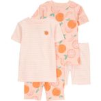 Carter's Küçük Kız Çocuk Pijama Set 4'lü Paket - 4 Yaş - Çok Renkli