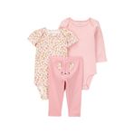 Carter's Pembe 3 Kız Bebek Set