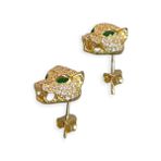 CARTİER PANTER MODEL KÜPE GOLD RENK 925 AYAR GÜMÜŞ KÜPE