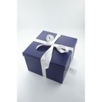 carton box Bohça Lacivert Damat Hediye Kutusu 27 X27x19 Cm Büyük Lacivert Sert Kutu