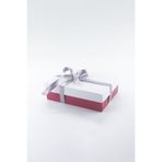 carton box Fuşya beyaz kurdele detaylı Küçük 1 adet hediye kutusu 17,5 cm x 12 cm X 5,3 cm