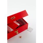 carton box Kalbimin Anahtarı Yılbaşı Karton Kutu Kırmızı Kilitli Hediye Kutusu 25x13x8 Cm Sevgililer Günü