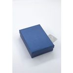 carton box Karton Kutu 1 Adet Metalik Mavi Küçük Sert Hediye Kutusu (EN 10*BOY 14*YÜKSEKLİK 3,8 CM