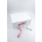 carton box Karton Kutu Büyük Beyaz Kurdele Detaylı Çeyiz Damat Bohçası Hedi?ye Kutusu