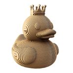 CARTONIC Ördek Karton 3D Yapboz, 104 Parça, 6 × 6 × 5 inç, Geri Dönüşümlü Malzemeler, DIY Heykel Seti
