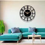 Cartvilla Morden Metal Duvar Saati, Oturma Odası, Yatak Odası, Ofis, Mutfak için, Ev ve Salon için Şık Duvar Saati, Tasarımcı Büyük Boy Modern (Stil -12, 60 cm)