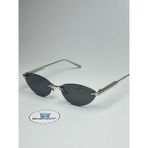 Cartyy V4 Siyah Güneş Gözlüğü Cateye Çerçeve 60-18-143 Ekartman