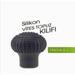 Carub BR6219601 Hk Vites Silikon Yuvarlak Masajlı Siyah Universal Topuz Kılıfı