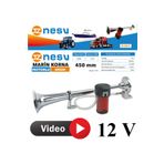 Carub CARUB-2751518 Krom Marin Gemi Kornası Havalı Kompresörlü