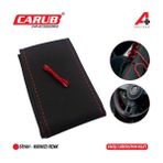 Carub Direksiyon Kılıfı İğneli Delüks Siyah-Kırmızı Dikişli