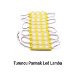 Carub Kablolu Parmak Lamba 12v 3 Led (10 Adet) -Turuncu