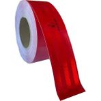 Carub Petekli Fosfor Bant Kırmızı Şerit Reflektör Reflektiv 5.5 cm Kırmızı (Emark Belgeli) (10/20/25/50 Metre) - 25 Metre - Ölçüler