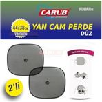 Carub Vantuzlu Yan Cam Perdesi Düz Siyah Cam Güneşliği 2 Adet