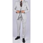 Carutte Crt 394 Slimfit Yelekli Takım Elbise/gri/52 Beden - 6 Drop - 52 / 6