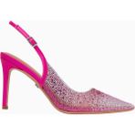 Carvela 100 Positano Askılı Topuklu Ayakkabılar, Şık Vinil, Sivri Burun Stiletto - Pembe