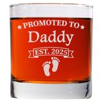 CARVELITA Daddy Est 2022 Viski Bardağına Tanıtıldı - 11oz Eski Moda Bourbon Rocks Cam, Yeni Baba İçin Hediyeler, Erkekler İçin Yeni Baba Hediyeleri, İlk Kez Baba Hediyeleri, İlk Kez Baba Hediyeleri,