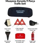Carvorio Trafik ve Ilk Yardım Seti Muayene Uyumlu 9 Parça - Gri