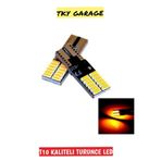 Carway Turuncu Renk 2 Adet 12v T10 Dipsiz Led Canbuslu Tavan Plaka Park Led Ampulü