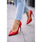 carweza Dakota Kırmızı Rugan Topuklu Stiletto