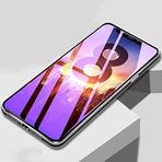 CarWorld Xiaomi Mi 8 9 9T Mi 8Se 9Se Mi 8 Lite Redmi Note için, Redmi Note 7Pro için, Anti UV Mor Mavi Temperli Cam Ekran Koruyucu