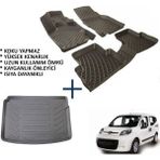Carx Fiat Fiorino 3D Havuzlu Oto Paspas Ve 3D Bagaj Havuzu (2008 Ve Üzeri) - Siyah
