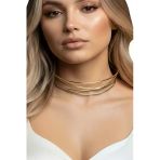 Caş Dekorasyon Altın Renk Metal Choker Kolye