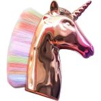 Caş Dekorasyon Altın Renk Unicorn Allık Fırçası Makyaj Fırçası - Çok Renkli