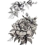 Caş Dekorasyon Gül Figürlü Geçici Dövme Tattoo - Desenli