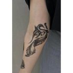Caş Dekorasyon Tüy ve Gül Figürlü Geçici Dövme Tattoo - Desenli
