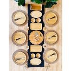 Casa De Bella 6 Kişilik 38 Parça Bambu Kahvaltı Takımı 20 Cm