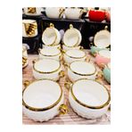CASA DE BELLA MADİSON BEYAZ GOLD 6LI KASE SETİ 16CM 350ML