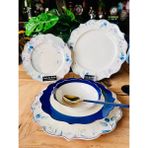 Casa De Bella Soft Blue 24 Parça 6 Kişilik Porselen Yemek Takımı