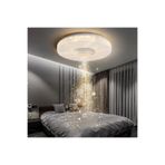 CASA LEGGERA Modern Kristal LED Tavan Avizesi – Dekoratif Yuvarlak Plafonyer Salon & Odası Aydınlatma 50 cap