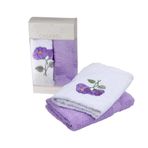 Casabel 2'li Pamuk 50x60 cm Mor Menekşe Mutfak Havlusu