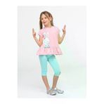 Casabony Bunny Kolları Fırfırlı Tunik + Tayt Takım CS-24Y-075